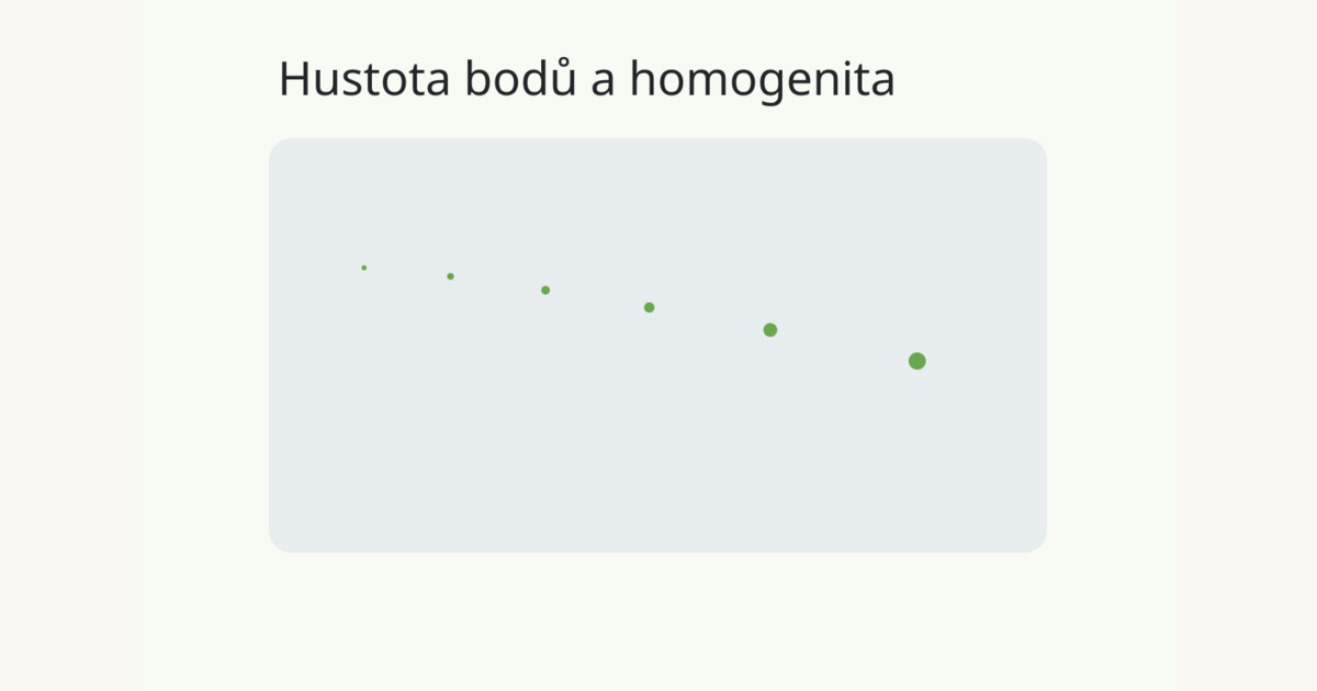 Stylizovaný světlovod s různou hustotou bodů.